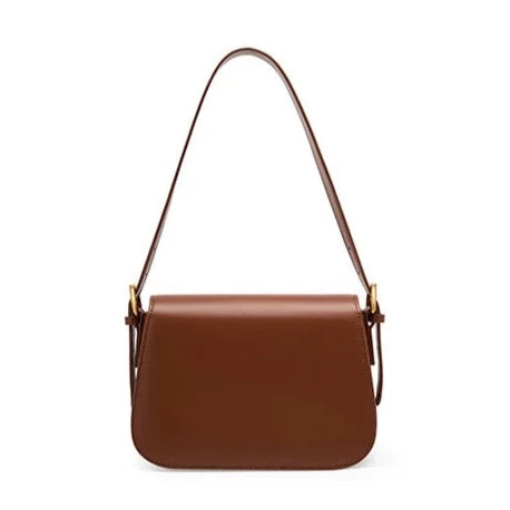 Bolsa Samira em couro legítimo, compacta e elegante. Modelo box bag com bolsos internos, ideal para mulheres que buscam estilo e praticidade no dia a dia.