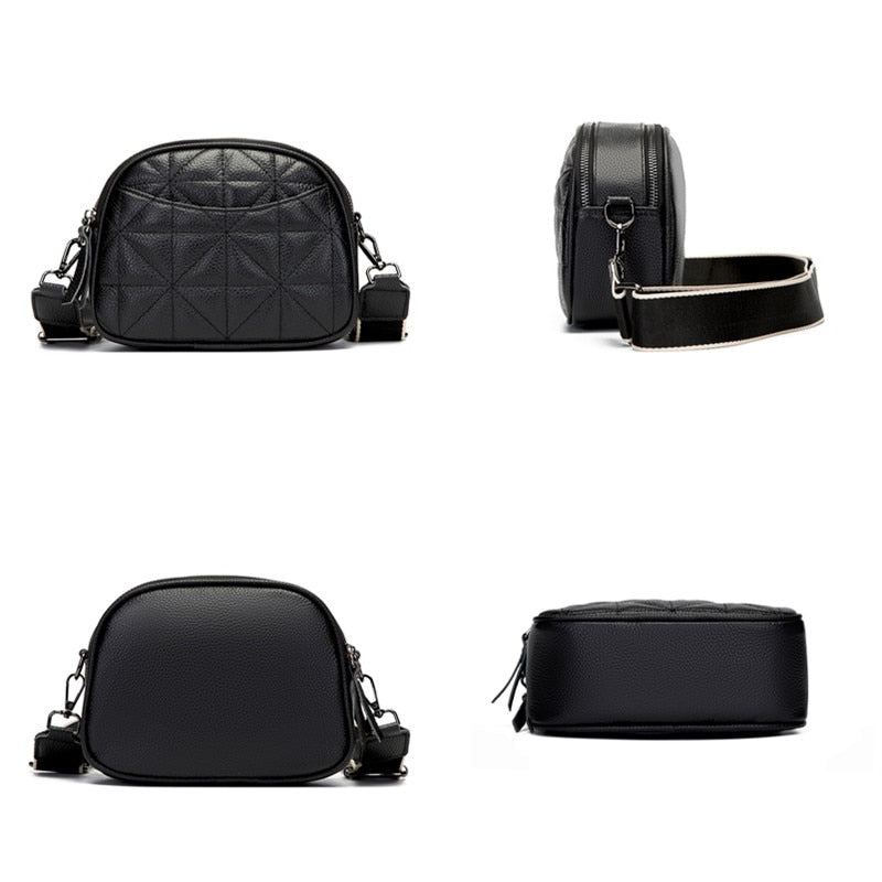 Bolsa Rayza em couro legítimo, compacta, elegante e funcional. Ideal para o dia a dia, com espaço interno bem distribuído para itens essenciais.