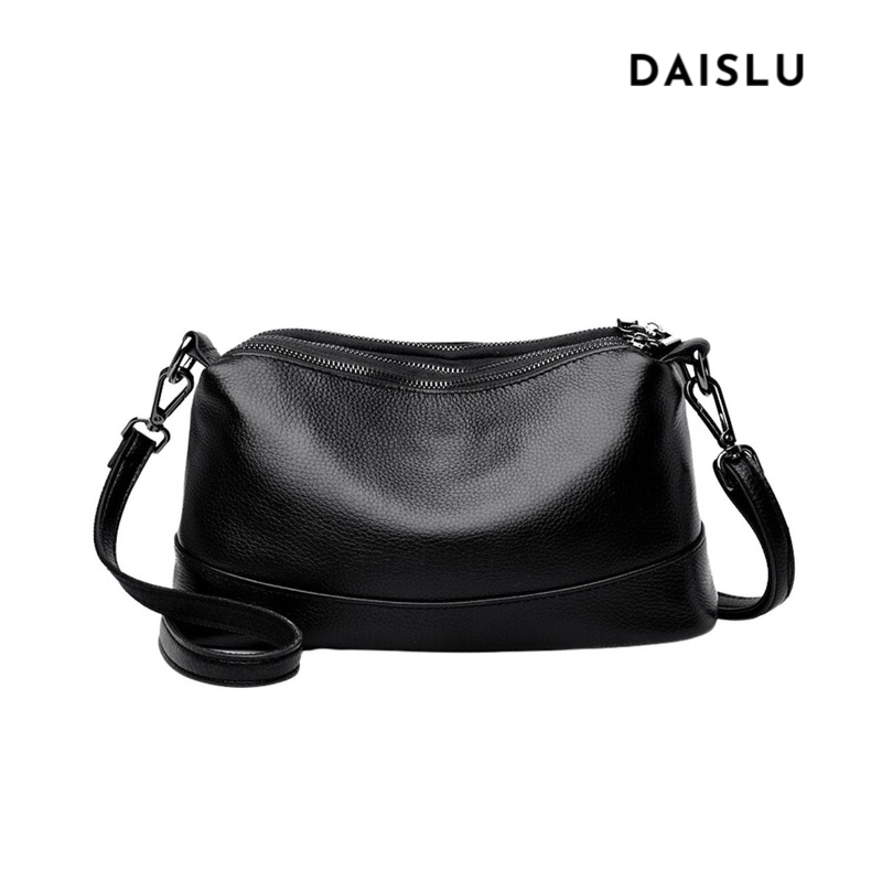 Bolsa Pietra em couro legítimo, compacta, elegante e resistente. Alça ajustável, zíper seguro e ótimo espaço interno para o dia a dia com estilo.