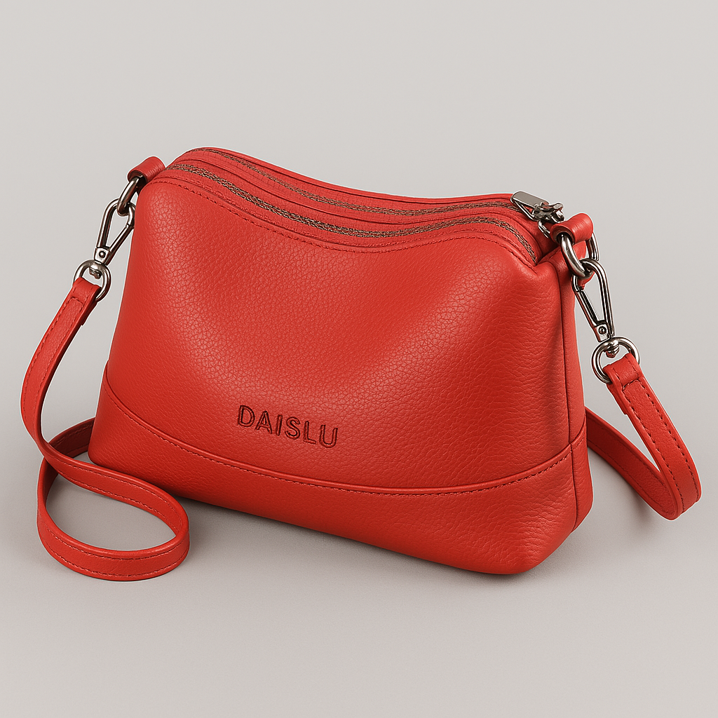 Bolsa Pietra em couro legítimo, compacta, elegante e resistente. Alça ajustável, zíper seguro e ótimo espaço interno para o dia a dia com estilo.