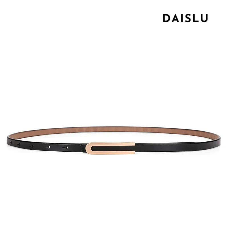 Cinto Isabele em couro legítimo, 1 cm de largura. Design minimalista e elegante, ideal para marcar a cintura com sofisticação e toque moderno no visual.