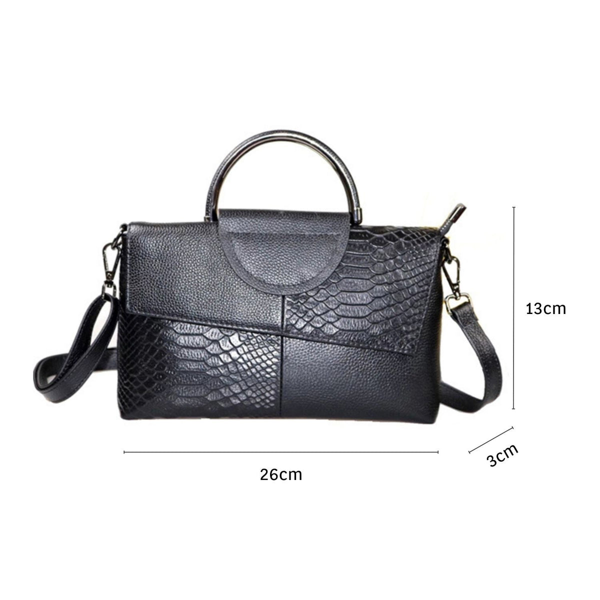 Bolsa Ísis em couro legítimo, elegante e funcional. Toque macio, design refinado e compartimentos internos ideais para organizar com estilo e praticidade.