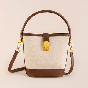 Bolsa Isabela estilo bucket em material sintético premium. Moderna, leve e sofisticada, com design minimalista e ótimo espaço interno para o dia a dia.