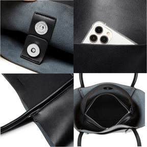a Bolsa em Couro Letícia, uma peça que une elegância, praticidade e funcionalidade em um design sofisticado.