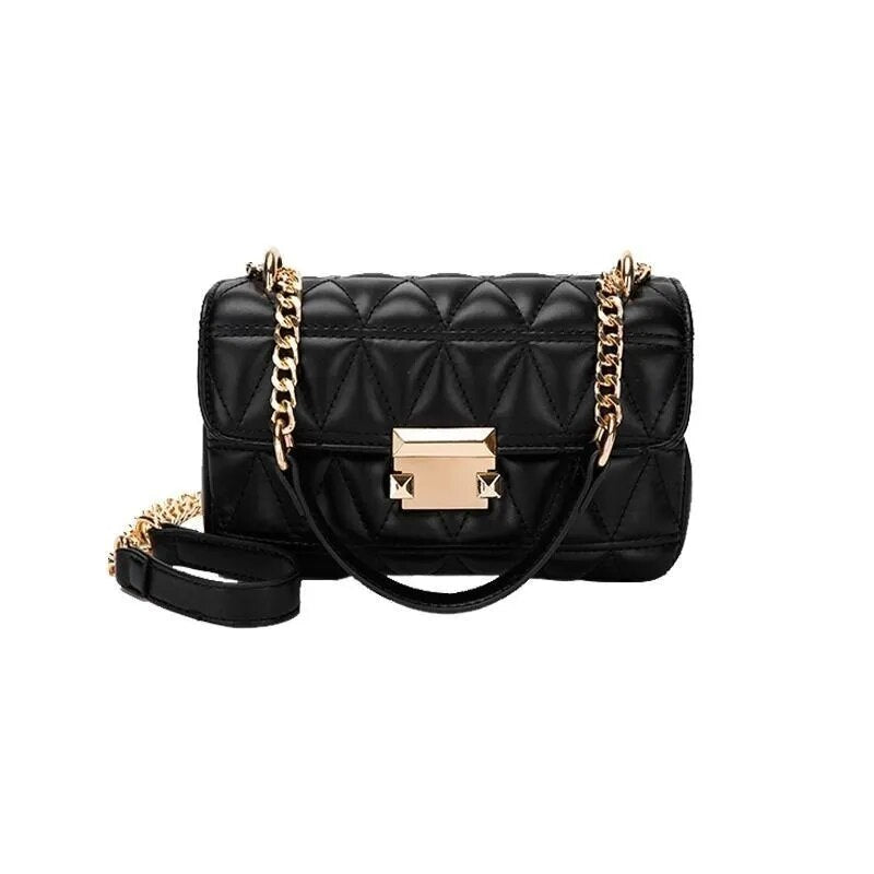 Bolsa Júlia com design estruturado e matelassê. Sofisticada e prática, feita em material sintético durável, ideal para o dia a dia ou ocasiões especiais.