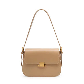 Bolsa Samira em couro legítimo, compacta e elegante. Modelo box bag com bolsos internos, ideal para mulheres que buscam estilo e praticidade no dia a dia.