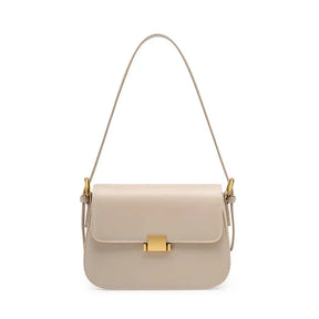 Bolsa Samira em couro legítimo, compacta e elegante. Modelo box bag com bolsos internos, ideal para mulheres que buscam estilo e praticidade no dia a dia.