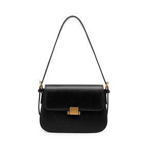 Bolsa Samira em couro legítimo, compacta e elegante. Modelo box bag com bolsos internos, ideal para mulheres que buscam estilo e praticidade no dia a dia.
