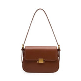 Bolsa Samira em couro legítimo, compacta e elegante. Modelo box bag com bolsos internos, ideal para mulheres que buscam estilo e praticidade no dia a dia.