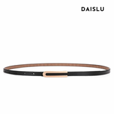 Cinto Isabele em couro legítimo, 1 cm de largura. Design minimalista e elegante, ideal para marcar a cintura com sofisticação e toque moderno no visual.
