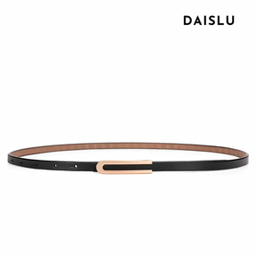 Cinto Isabele em couro legítimo, 1 cm de largura. Design minimalista e elegante, ideal para marcar a cintura com sofisticação e toque moderno no visual.