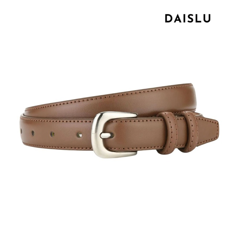 Cinto Sara em couro legítimo, com acabamento em alto relevo e fivela prateada. Sofisticado, durável e versátil, ideal para looks casuais ou formais.