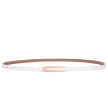 Cinto Isabele em couro legítimo, 1 cm de largura. Design minimalista e elegante, ideal para marcar a cintura com sofisticação e toque moderno no visual.
