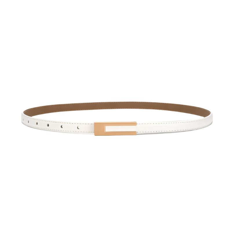 Cinto Raquel em couro legítimo, 1,5 cm de largura e 105 cm de comprimento. Minimalista e sofisticado, com fecho moderno e toque de elegância discreta.