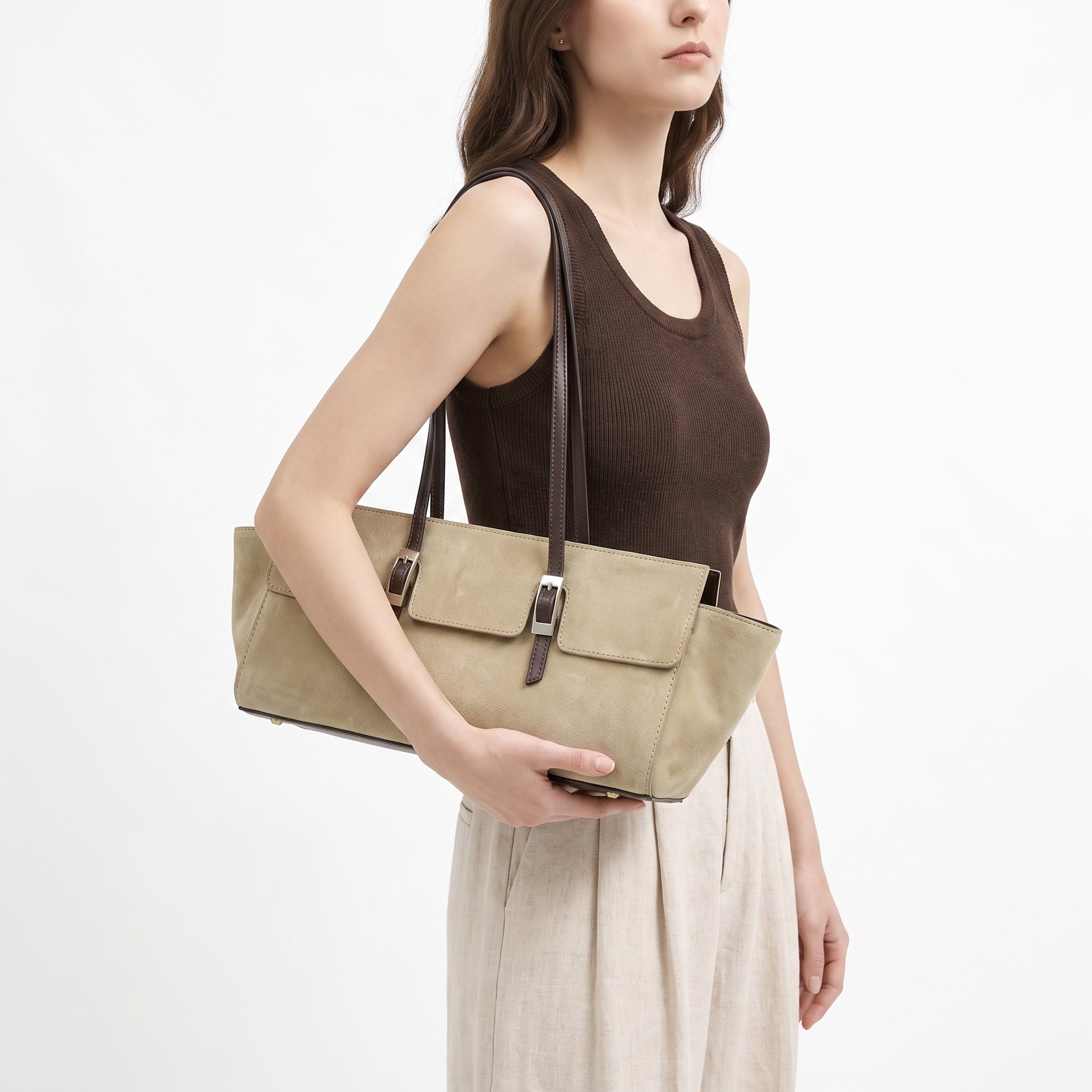Lorient Suede East-West Bag