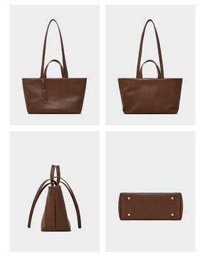 Bolsa Jéssica em couro legítimo, elegante e funcional. Design minimalista, espaçosa e com divisórias ideais para trabalho, viagens ou o dia a dia.